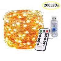 5M-20M LED String Lights Garland Street Fairy Lamps Christmas Outdoor Remote For Patio Garden Home Tree Wedding Decoration a08