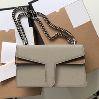 High Quality Fashion Classic Women Lady Chains Cosmetic Bags Genuine Leather Cross body Handbags Purses Backpack Tote Shoulder Bag wallet Chain Cross-Body Bag