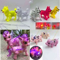 Electronic Walking Pig Wolf Unicorn LED Glow Pet Toy Electric Musical Flashing Interactive Toys Christmas For Children Gift Y0105