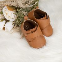First Walkers Baby Boy Girl Shoes Classic Leather Rubber Sole Anti-slip Toddler Infant Moccasins