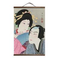 Groothandel japa stijl ukiyoe voor canvas schilderij posters en prints decoratie Wall art Home Decor met massief hout opknoping scroll