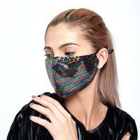 Fashion Sequin Cotton Face Mask Bling-Bling Glitter Anti PM2.5 Dust Mouth-Muffle Cover Washable Reusable Half Face Mask for Party Unisex a10