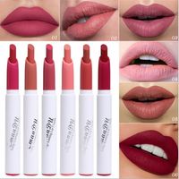 CammDu Long- lasting Lip Crayon Makeup Matte Lipstick Pen 6 C...
