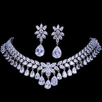 wholesale Luxury Cubic Zirconia Bridal Jewelry Sets Tear Dro...