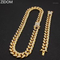 Catene 20mm Larghezza Uomini Hip Hop Iced Out Bling Catena Collana Pavé Ambito Strass Miami Cuban Collane Hiphop Gioielli Gifts1