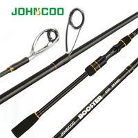 JOHNCOO Booster Spinning Fishing rod with 2 tips M/ML 5-28g Ex-fast action 2.1m 2.4m Cane and Baitcasting 220226