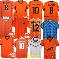 Gullit 1974 86 Jersey de football rétro 2012 Van Basten 1988 90 92 95 96 97 98 Holland Vintage Football Shirts Classic 2000 02 10 12 14 Rijkaard Davids