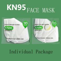 Fabrieksuitlaat KN95 Masker Mode Gezichtsmaskers met ademhalingsklep Fabrikantspot Stofdicht en waas 5-laags beschermend masker met klep