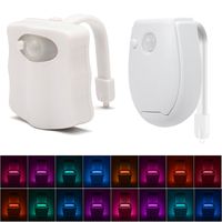 Tuvalet Gece Işık 7/8/16 Renkler Akıllı PIR Hareket Sensörü WC Koltuk LED Işıkları Tuvalet Kase İç Aydınlatma Için Su Geçirmez Arka Işık