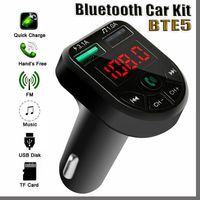 DHL BTE5 CAR MP3-Player Bluetooth-FM-Sender Auto FM-Modulator Dual-USB-Ladeanschluss für 12-24V Generalfahrzeug 2021