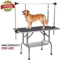US Stock 36 Professionell hund Pet Grooming Heminredningsbord Justerbar Heavy Duty Portable W / Arm Noose Mesh Tray A03 A05