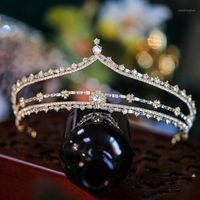Luxury Diamond Headpiece Crystal Korean Wedding Headdress Jewelry Modeling Accessories Bridal Crown Tiara Bride Hair Clips & Barrettes