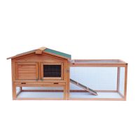 Waco Rabbit Hutch Cage, Poulet Coop House Bunny Hen Animal Animal Animal Animal Animal Article pour animaux de compagnie, 61 "Two-Tier Wooden