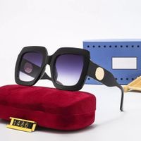Kadınlar ve Erkekler için 2022 Güneş Gözlüğü Yaz Stil Anti-Ultraviyole Retro Plaka Kare Tam Çerçeve Siyah Altın Degrade Gri Lens Moda Gözlükler Rastgele Kutu