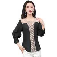 Compre al por mayor Tallas Grandes Blusas De Encaje Elegantes de bajo  precio \u0026 de calidad con envío gratuito | Es.DHgate