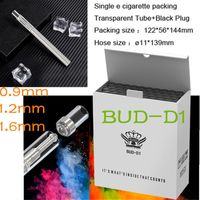 BUD D1 одноразовые часы для веревников для верующих ручек одноразовые односмысленные сигареты 0.5 мл стеклянный бак 310 мАч Батарея пустые тележки Vape упаковки