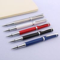 Hoge Kwaliteit Merk 3035 Metalen Blauw Zilver Trim Roller Pen Elegante Signature Ball Point Ink Pen Persoontschap Kantoorbenodigdheden1