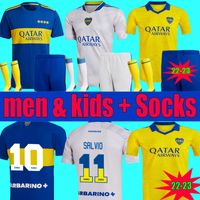 21 22 23 Boca Juniors Fotboll Jersey Fans Player Version Camiseta 2022 2023 Villa Salvio Medina Varela Tercera Yellow Salvio Pavón Fotbollskjorta Män + Kids Kit Uniform