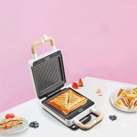 Ekmek Makineleri 600 W Elektrikli Sandviç Makinesi Waffle Tost Pişirme Çok Fonksiyonlu Kahvaltı Makinesi Takoyaki Sandwichera Yapışmaz 220V1