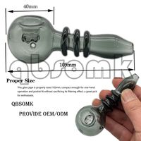 QBsomk Glass Hand Pipes With Snowflake Bowl Dry Herb Solid C...