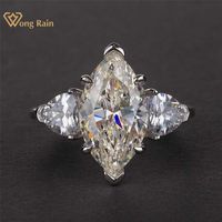 Wong Rain Vintage 925 Sterling Silver Mariquesa Cut Created Citrine Wedding Engagement Ring Fine Jewelry Wholesale 220122