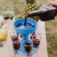 6Shot Glas Spender Halter Weinspender Carrier Caddy Liquor Dispenser Party Getränk Trinkspiele Bar Cocktail Wine Pourer 2021