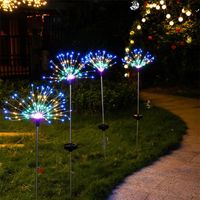 New Solar Fireworks Lights 90 120 150 LED String Lamp Waterp...