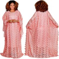 MD Новые африканские платья для женщин DASHIKI Одежда 2021 Гипурные кружевные Свободные платья Традиционный халат Африканский Femme Большой размер Bubu