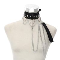 Colletto girocollo nero girocollo per ragazze donne cocker in pelle collana punk accessori gotici gioielli di Harajuku