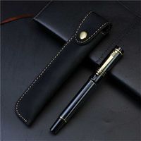Personalized custom Fountain Pen Exquisite Leather case Birthday gift high-end pen Luxury nib without ink 220110