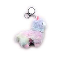 Wholesale mignon alpaga peluche jouets porte-clés de sac de sac de charme farcie animal ornements pendentif DHL gratuit YT199502