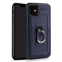 Shield Armor Shockproof Cases Metal Ring Bracket Back Cover for iphone 11pro max 6 6Splus 12 Silicon TPU Case Whole174C