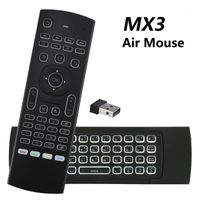 Remote Controlers MX3 Backlit Air Mouse T3 Smart Voice Control MX3L 2.4G IR Learning Wireless Keyboard For Android TV Box1