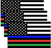 Creakrill Refledique Тонкая синяя красная зеленая линия матовые черные пакеты X в американских США флаг наклейки наклейки на автомобили, грузовые автомобили, жесткие