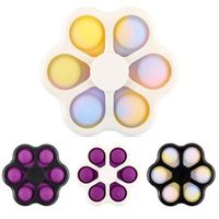 Plum Blossom Decompression Fidget Toys Educational Push Press Plate Sensory Anxiety Stress Reliever Kids Mental Arithmetic Bubble Fun with Fingertip a18