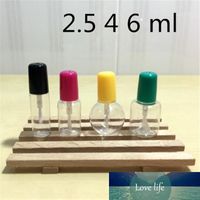 50 pcs Free Shipping 4 5 8 10 ml Clear Plastic Small Sample Bottle Nail polish glue bottles Brush Cosmetic Container