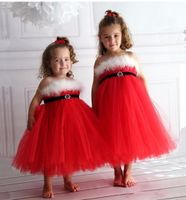 Vestidos de la muchacha roja de la flor de la pluma linda para el vestido de Navidad del vestido de bola de las bodas para el vestido del concurso de los niños para niños para los vestidos de comunión