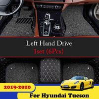 Hyundai Tucson 2019 2020カーフロアマットカーペットオートインテリアアクセサリースタイリング装飾部品カスタムカバーW220311