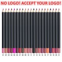 21 renk 3in1 mat dudak kalem eyeliner kaş kalemler su geçirmez doğal lipliner kalem özelleştirilmiş logo kabul