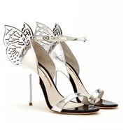 SOPHIA WEBSTER Hot Sale-Sophia Webster butterfly wings sandals gladiator high heels ankle strap stilettos party dress sandals zapatos mu cQP