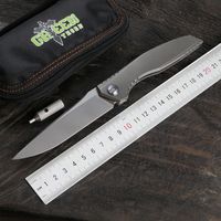 Green thorn Lee quick open folding knife D2 + blade titanium ...