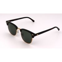 Top Quality Green Designer Inspirado Classic Half Mark Cuernos Semi-Rimless Hombre Moda Moda Gafas de sol UV400 Retro Eyewear G15 Gafas Club Master