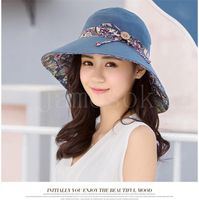Women Sun hat Summers Hat Folding Sunscreen Anti- uv big Summ...
