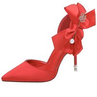Dress Shoes 2022 High Heels Woman Pumps Bowknot Women Female...
