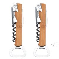 Wood Handle Professional Red Wine Opener Screw Bottle Stainl...