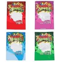 500MG Dank Gummies Mylar Bag Edibles Retail Zip Lock Packaging Worms Bears Cubes Gummy for Dry Herb Tobacco Flower Free freight a37