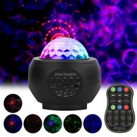Party Supplies USB LED Starry Projector Blue Tooth Galaxy Sky Star Ocean Laser Atmosphere Lamp Multiple Modes Water Pattern Lamps Black 85qq M2