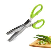 1pc Stainless Steel Kitchen Scissors, Multilayer Vegetable Scissors, 5  Blades Onion Scissors, Multifunctional Kitchen Tool, Vegetable Cutter, Small  Kitchen Accessory, Kitchen Supplies