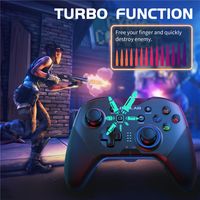 US stock Wireless Bluetooth Gaming Controller Gamepad for PC Windows 7 8 10/Nintendo Switch/Android 4.0 UP/iOS, Motion Control, Dual Vibration, M Buttons, TURBO a15