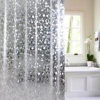 Antibacteriano impermeable cortina para la ducha baño cortinas con Hooks 